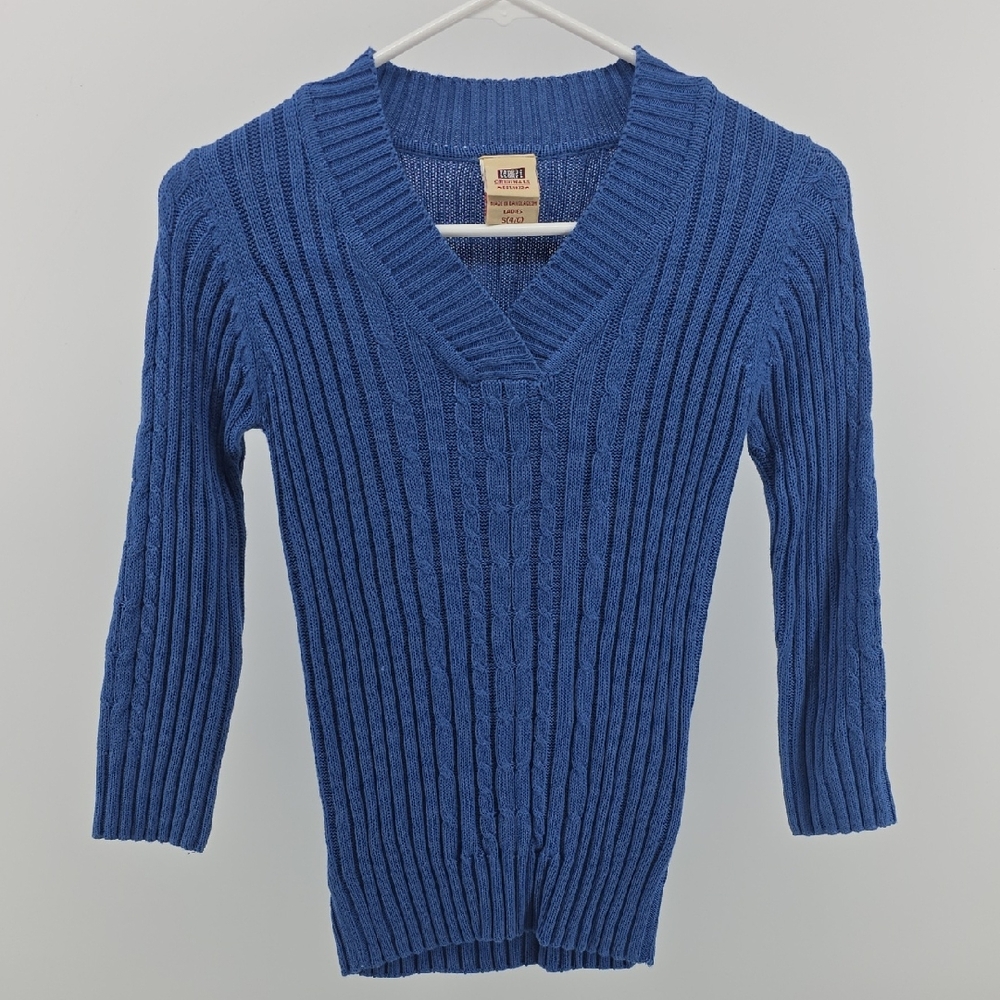 Faded Glory Blue V-Neck Sweater
